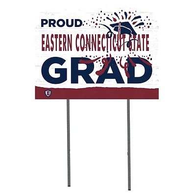 Eastern Connecticut State Warriors 18" x 24" Proud Graduate Yard Sign