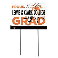 Lewis & Clark College Pioneers 18" x 24" Proud Graduate Yard Sign