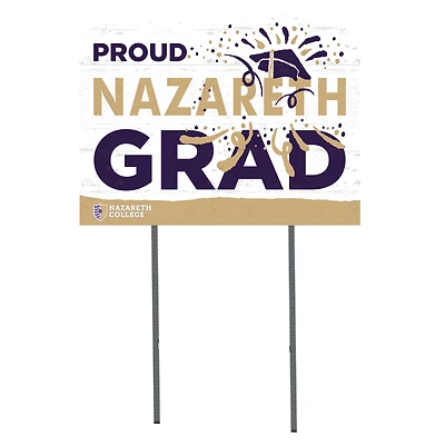 Nazareth College Golden Flyers 18" x 24" Proud Graduate Yard Sign