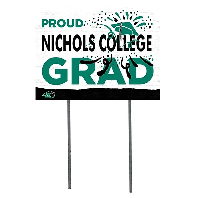 Nichols College Bison 18" x 24" Proud Graduate Yard Sign