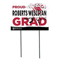 Roberts Wesleyan Redhawks 18" x 24" Proud Graduate Yard Sign