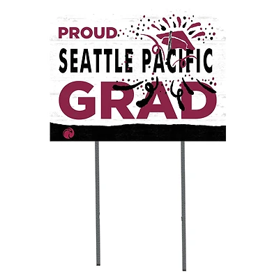 Seattle Pacific Falcons 18" x 24" Proud Graduate Yard Sign