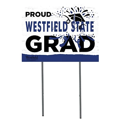 Westfield State Owls 18" x 24" Proud Graduate Yard Sign