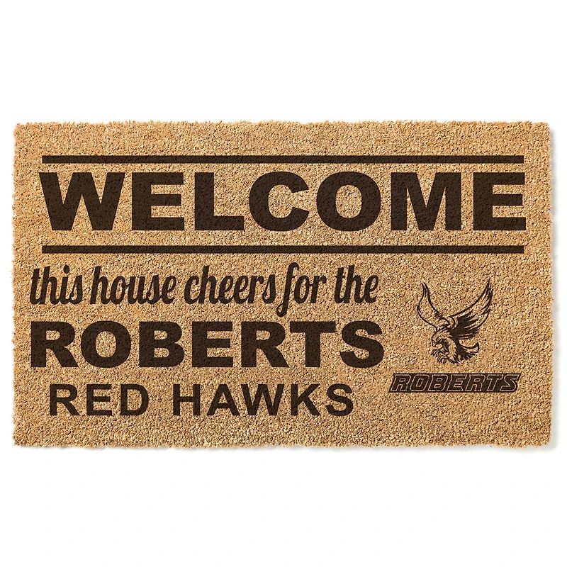 Roberts Wesleyan Redhawks 18" x 30" Welcome Doormat