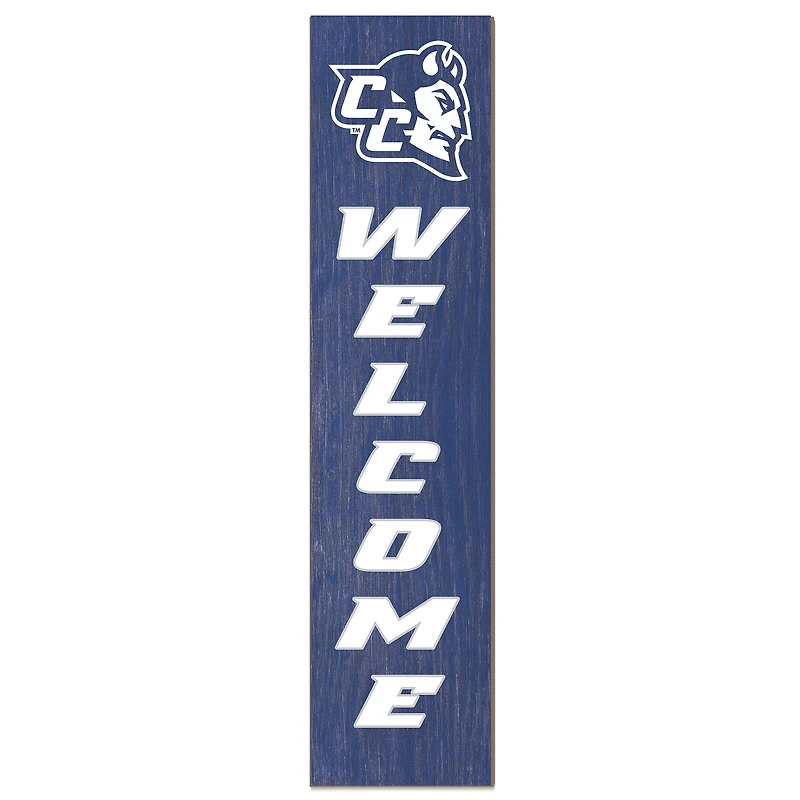 Central Connecticut State Blue Devils 12" x 48" Welcome Outdoor Leaner