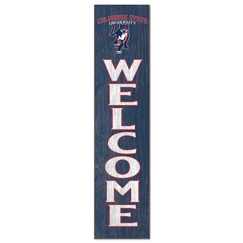 Columbus State Cougars 12" x 48" Welcome Outdoor Leaner