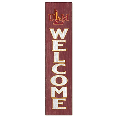 ULM Warhawks 12" x 48" Welcome Outdoor Leaner