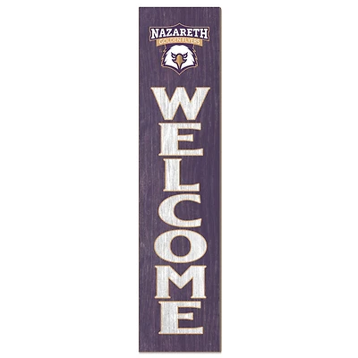 Nazareth College Golden Flyers 12" x 48" Welcome Outdoor Leaner