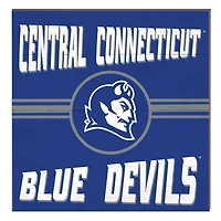 Central Connecticut State Blue Devils 10" x 10" Retro Team Sign