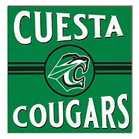 Cuesta College Cougars 10" x 10" Retro Team Sign