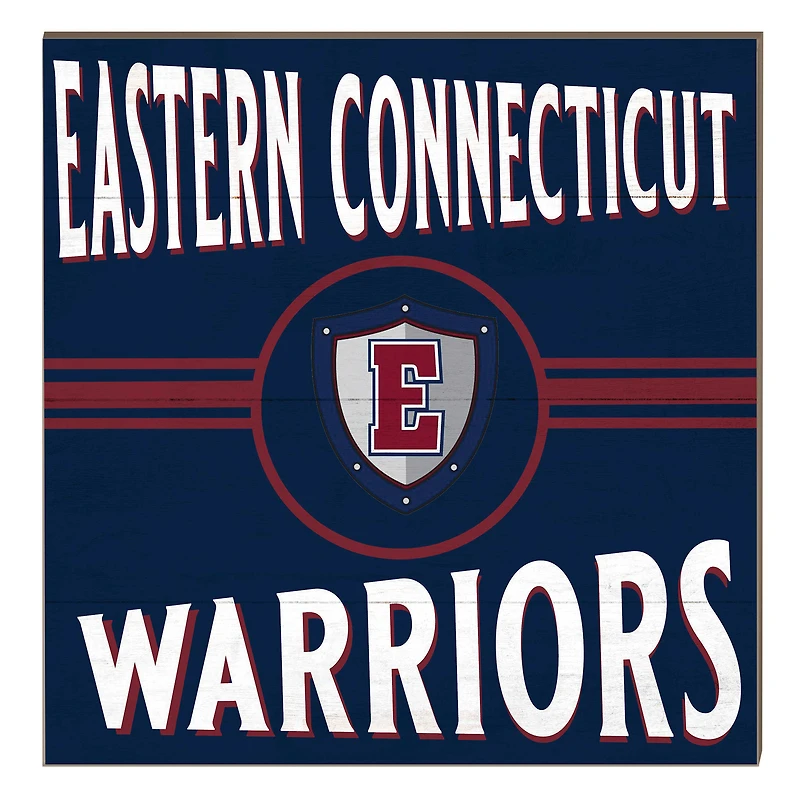 Eastern Connecticut State Warriors 10" x 10" Retro Team Sign