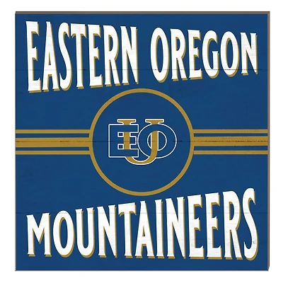 Eastern Oregon Mountaineers 10" x 10" Retro Team Sign