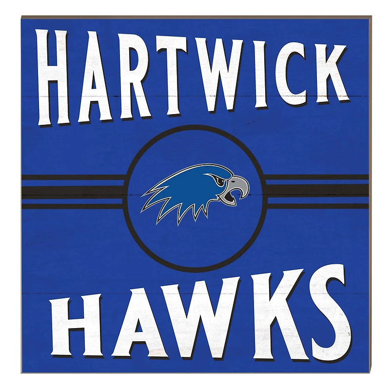 Hartwick College Hawks 10" x 10" Retro Team Sign