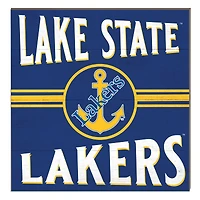 Lake Superior State Lakers 10" x 10" Retro Team Sign