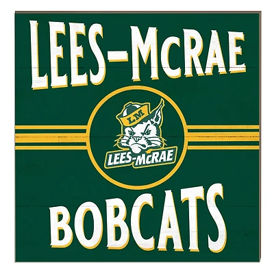 Lees-McRae Bobcats 10" x 10" Retro Team Sign