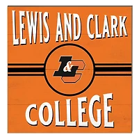 Lewis & Clark College Pioneers 10" x 10" Retro Team Sign