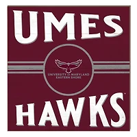 Maryland Eastern Shore Hawks 10" x 10" Retro Team Sign