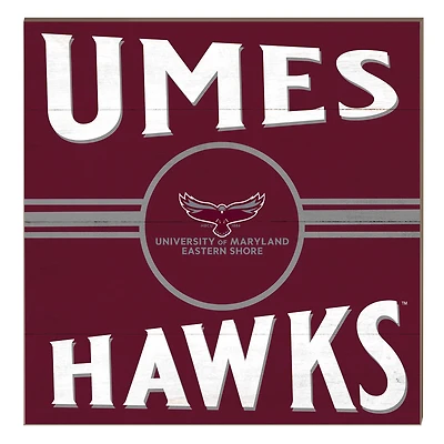 Maryland Eastern Shore Hawks 10" x 10" Retro Team Sign
