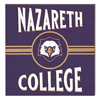 Nazareth College Golden Flyers 10" x 10" Retro Team Sign