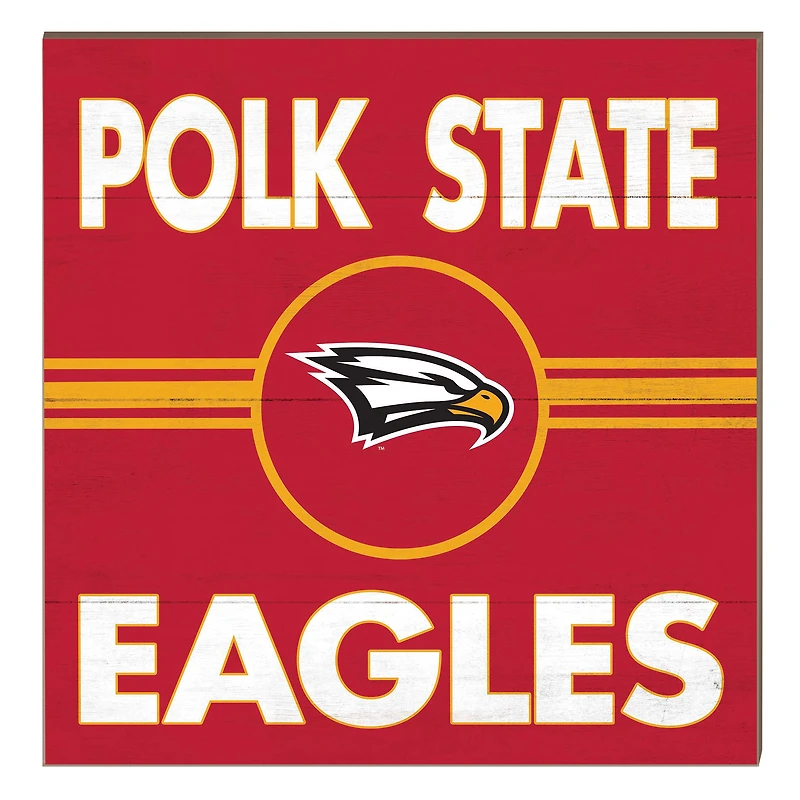 Polk State College Eagles 10" x 10" Retro Team Sign