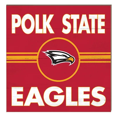 Polk State College Eagles 10" x 10" Retro Team Sign