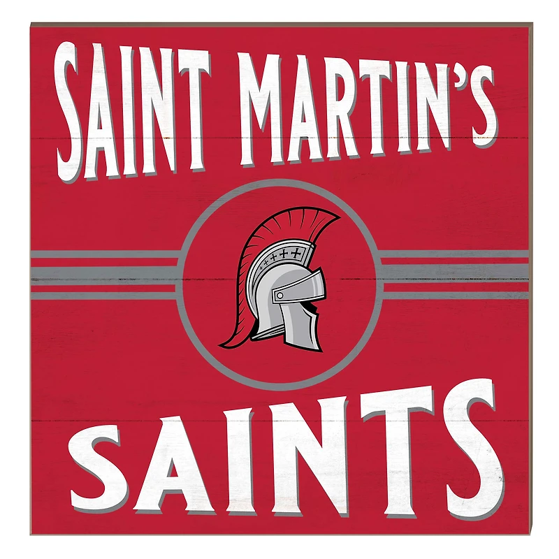 Saint Martin's Saints 10" x 10" Retro Team Sign