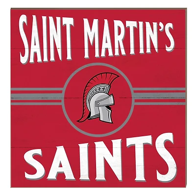 Saint Martin's Saints 10" x 10" Retro Team Sign