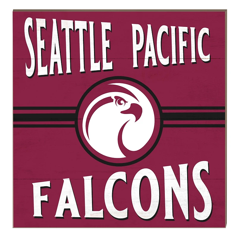 Seattle Pacific Falcons 10" x 10" Retro Team Sign