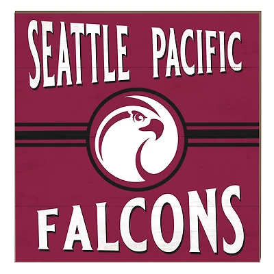 Seattle Pacific Falcons 10" x 10" Retro Team Sign