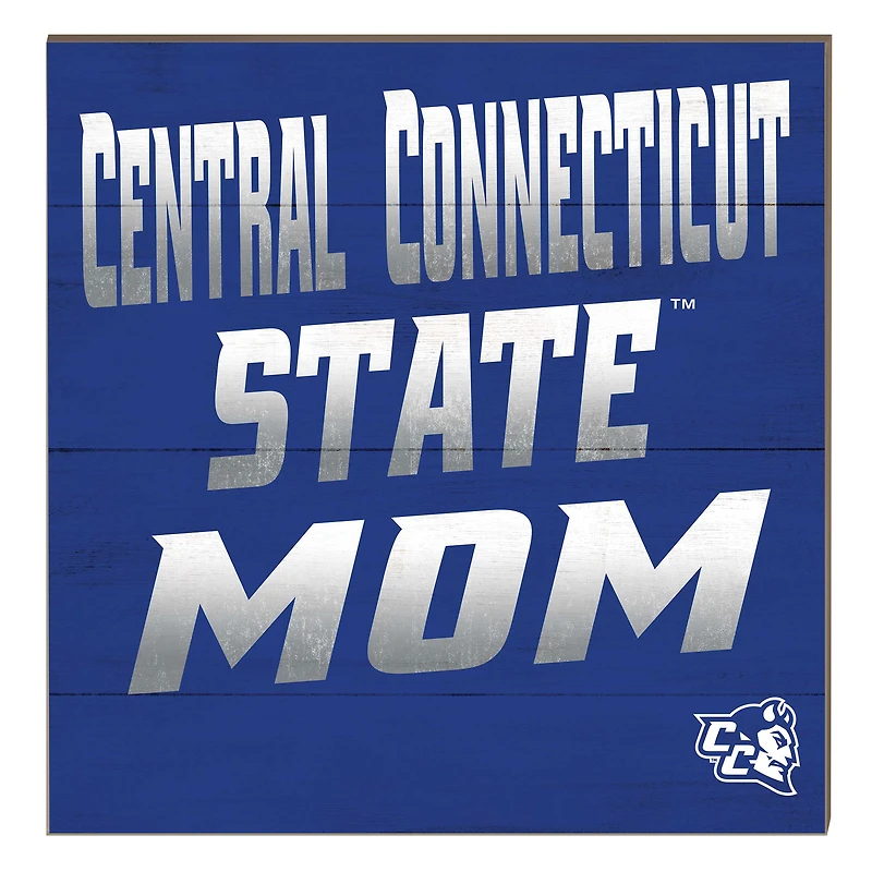 Central Connecticut State Blue Devils 10" x 10" Mom Plaque