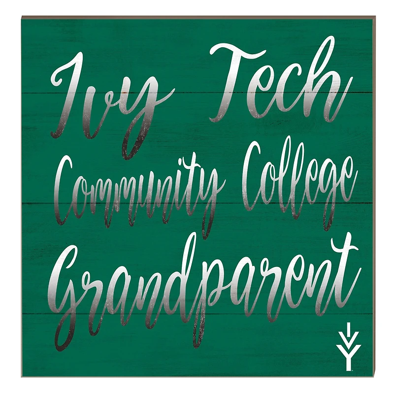 Ivy Tech Community College 10" x 10" Grandparent Plaque