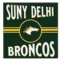 SUNY Delhi Broncos 10" x 10" Retro Team Sign