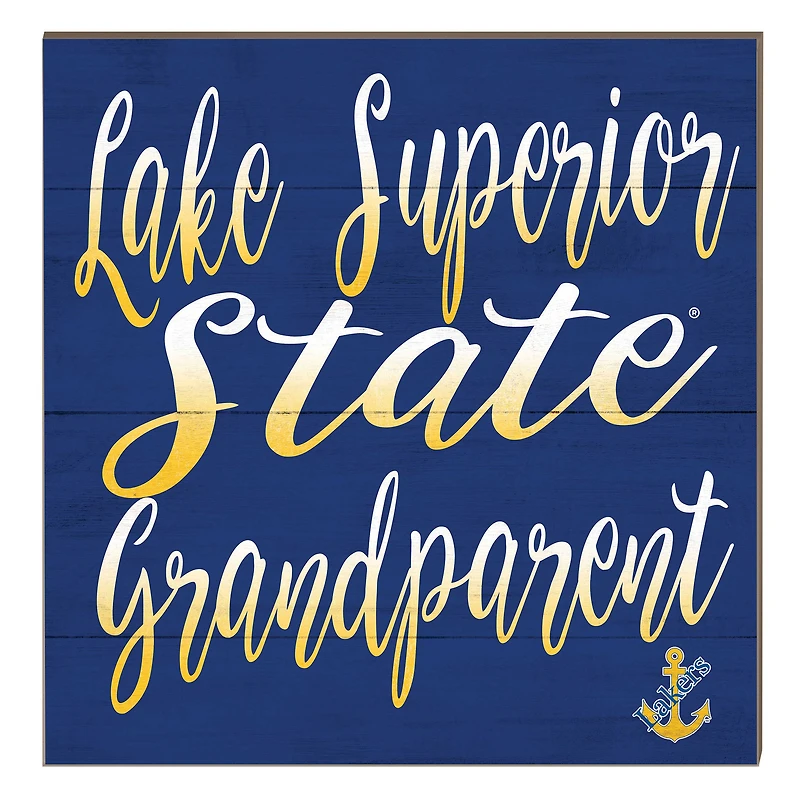 Lake Superior State Lakers 10" x 10" Grandparent Plaque