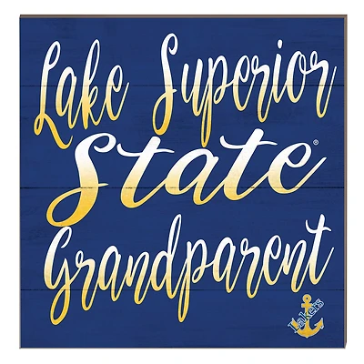Lake Superior State Lakers 10" x 10" Grandparent Plaque