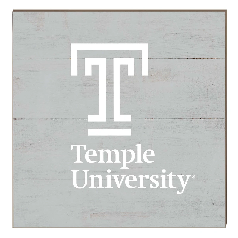 Temple Owls 10" x 10" Retro Team Sign
