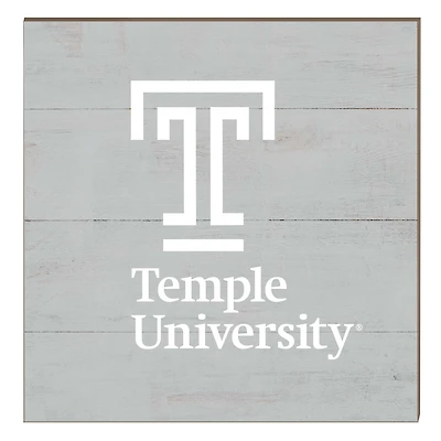 Temple Owls 10" x 10" Retro Team Sign