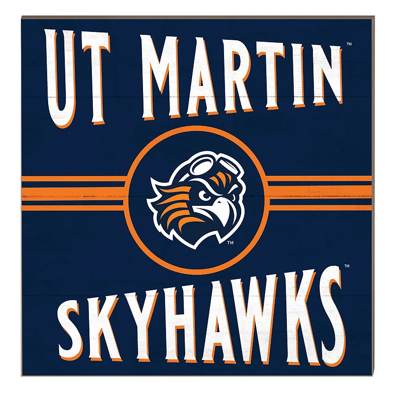 Tennessee-Martin Skyhawks 10" x 10" Retro Team Sign