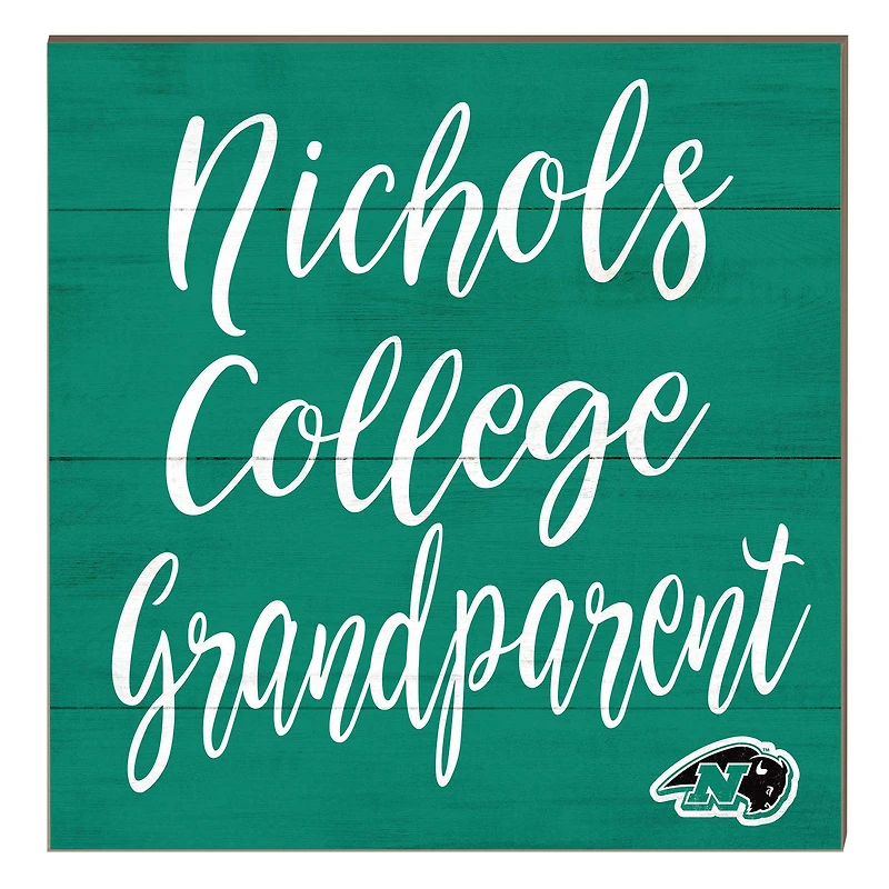 Nichols College Bison 10" x 10" Grandparent Plaque