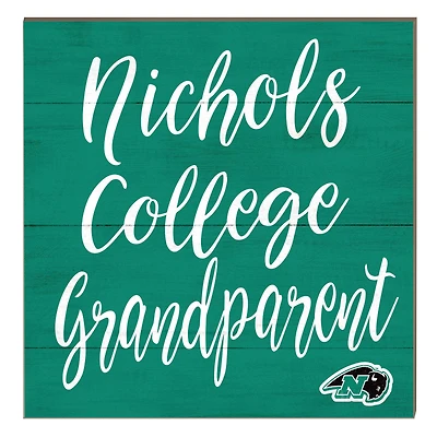 Nichols College Bison 10" x 10" Grandparent Plaque