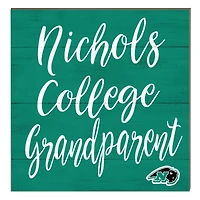 Nichols College Bison 10" x 10" Grandparent Plaque