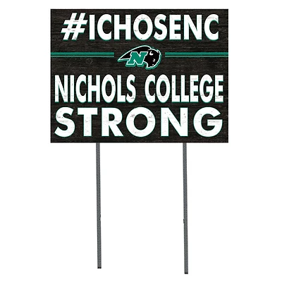 Nichols College Bison 18" x 24" I Chose Yard Sign