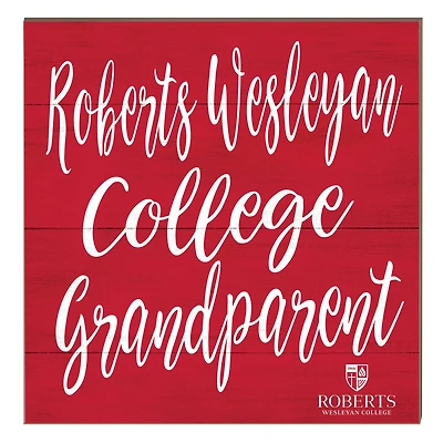 Roberts Wesleyan Redhawks 10" x 10" Grandparent Plaque