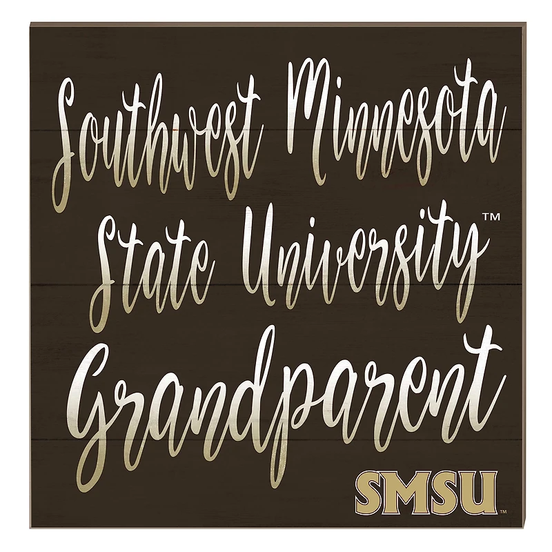 Southwest Minnesota State Mustangs 10" x 10" Grandparent Plaque