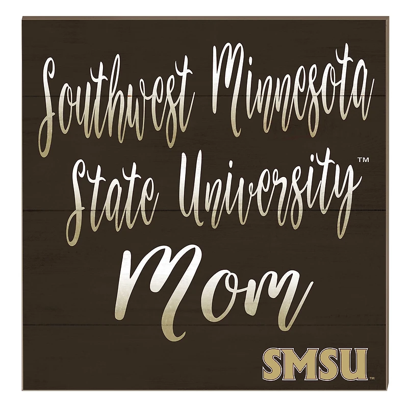 Southwest Minnesota State Mustangs 10" x 10" Mom Plaque