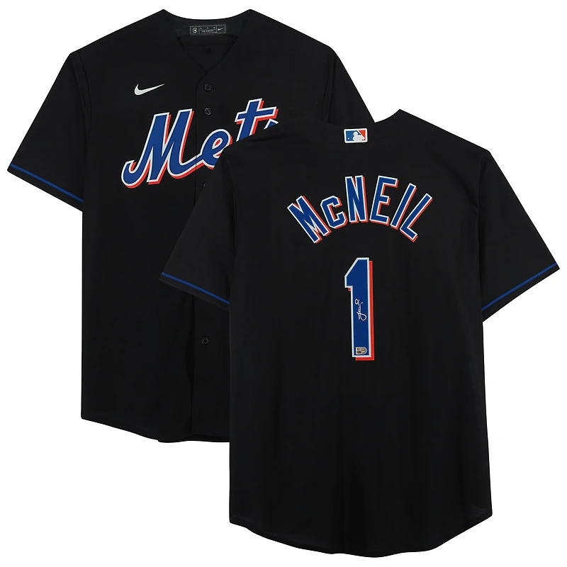 Jeff McNeil New York Mets Autographed Black Nike Replica Jersey