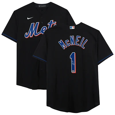 Jeff McNeil New York Mets Autographed Black Nike Replica Jersey