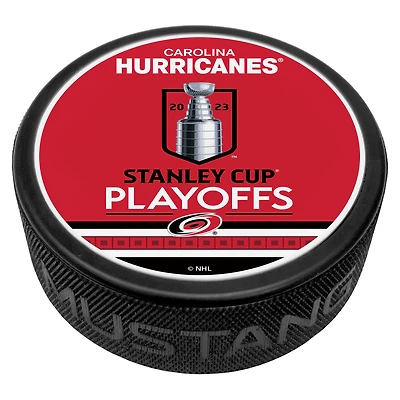Red Carolina Hurricanes 2023 Stanley Cup Playoffs Hockey Puck