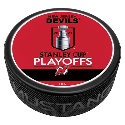 Red New Jersey Devils 2023 Stanley Cup Playoffs Hockey Puck