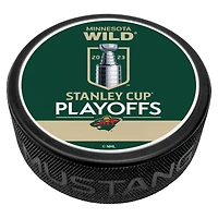 Green Minnesota Wild 2023 Stanley Cup Playoffs Hockey Puck