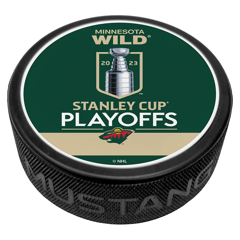 Green Minnesota Wild 2023 Stanley Cup Playoffs Hockey Puck
